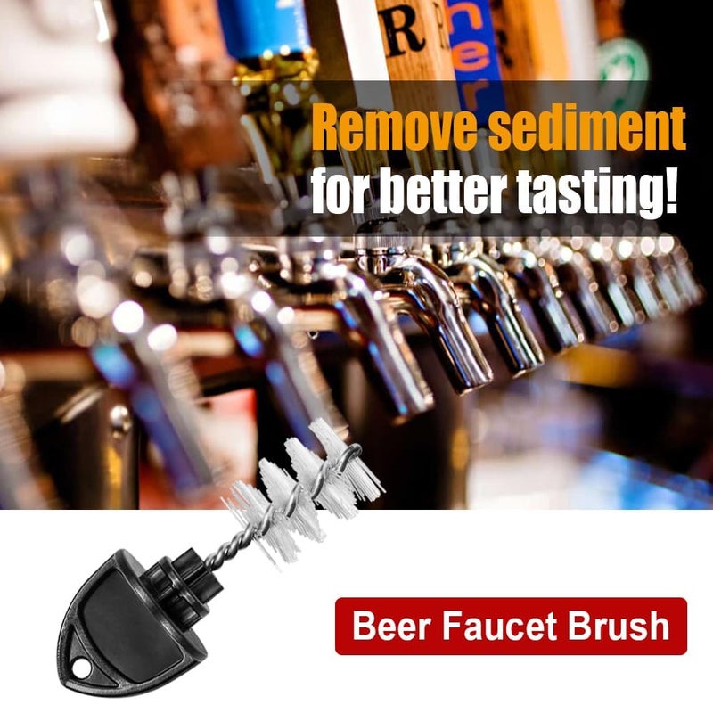 Ferroday 15 Beer Faucet Tap Plug Brush for Beer Faucet Plug Draft Beer Tap Cover Tap Plugs Beer Brush Plugs Beer Faucet Brush Caps Cover Beer Faucet Kegging Tap Cleaning Brush- 15 Pack keg Beer Tap Brush Plug - Image 5